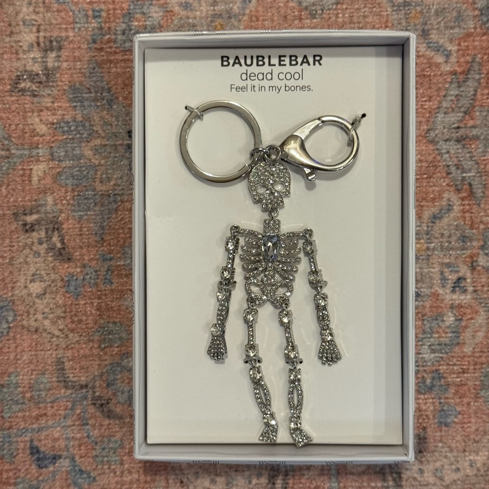 Baublebar Skeleton ‘Dead Cool’ Sparkling Moveable Keychain/Bag Charm